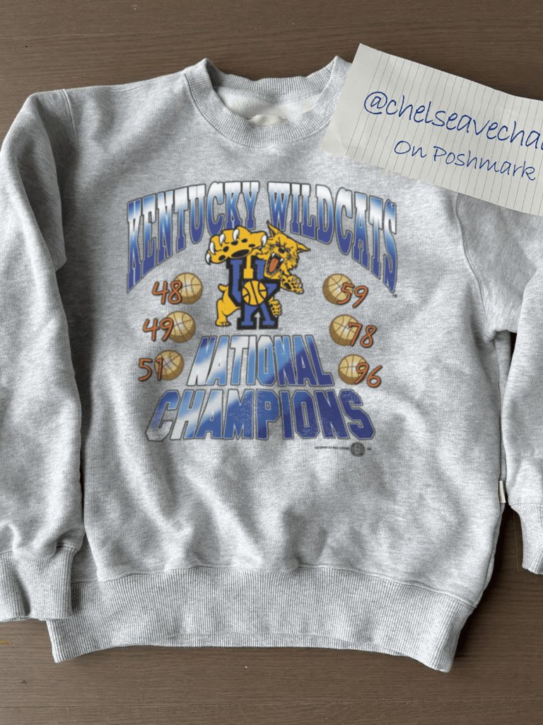 Vintage University Of Kentucky Kentucky Wildcats National Champions Shirt Tee